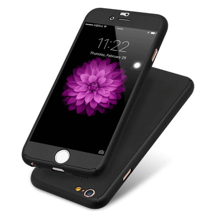iPhone 7 Plus Full Body 360°  Full Cover Hoesje + Screenprotector Zwart
