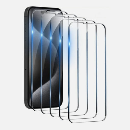 5-Pack iPhone 17 Pro Screen Protector - Tempered Clear Glass Film 