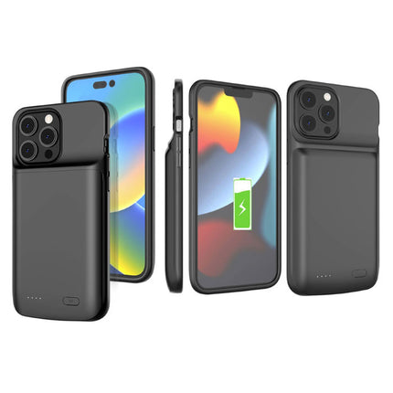 iPhone 14 Pro Powercase 4800mAh - Powerbank Batterij Hoesje Oplader Zwart